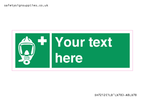 Custom sign safe condition Emergency escape breathing device